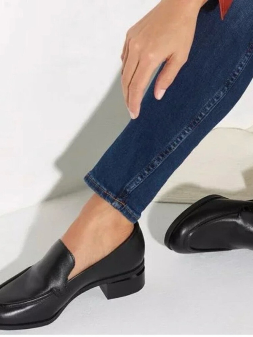 NWT Franco Sarto Nib Black Leather BOCCA Loafer Size 7
